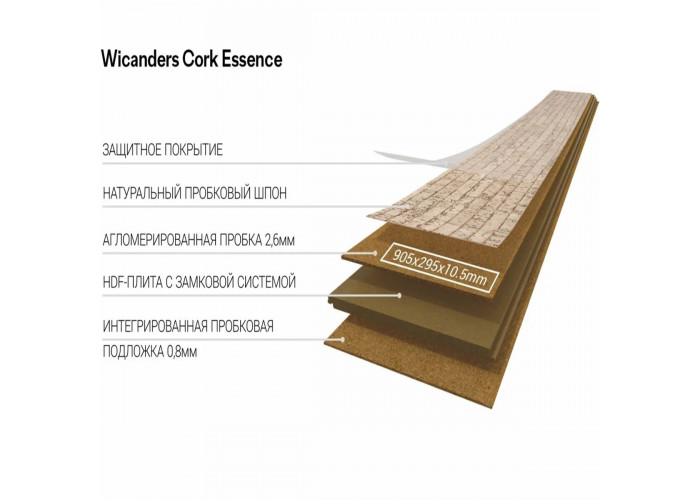 Пробковый ламинат Wicanders Cork Essence Identity Timide I802002